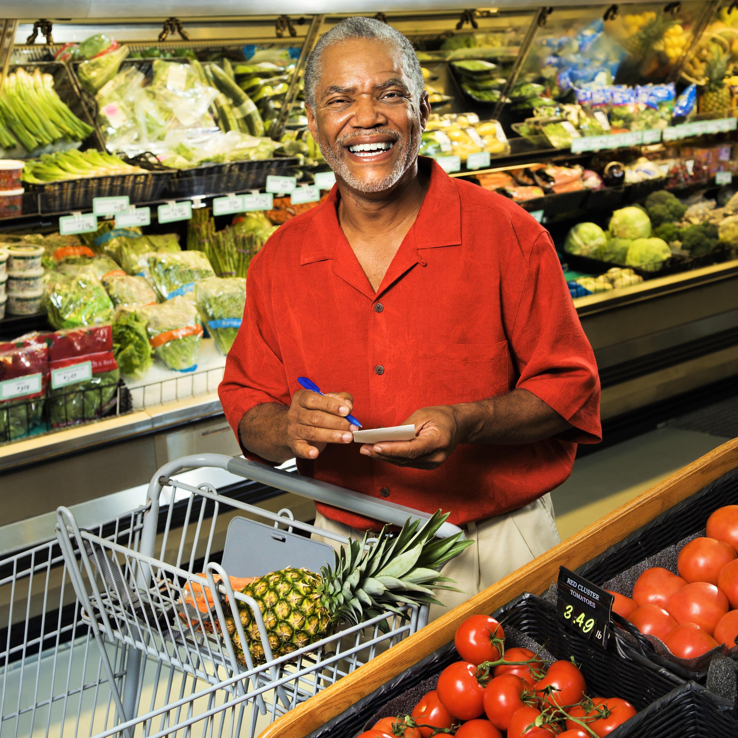 Man in grocery store